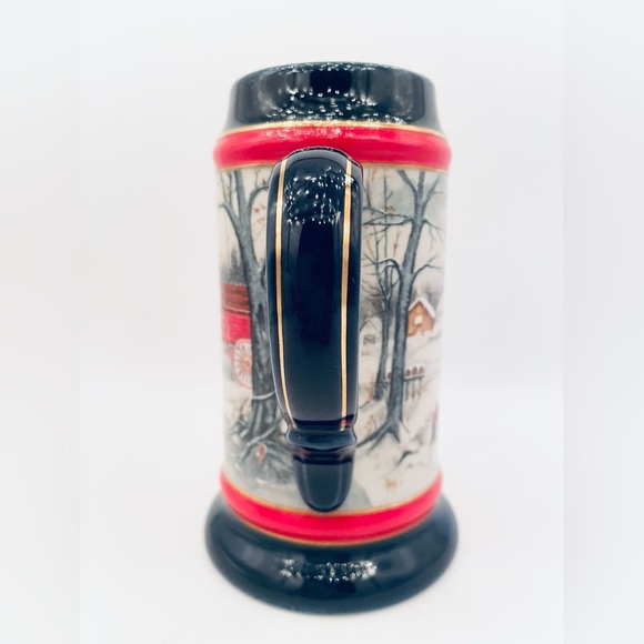 Vintage 1990 Budweiser Holiday Beer Stein An American Tradition Clydesdales - Picture 5 of 9